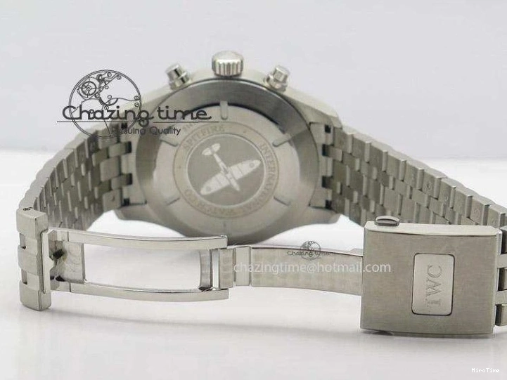 MIROTIME 0118 Pilot Chrono SS IW387809 ZF 1:1 Best Edition Silver Dial On SS Bracelet A Trendsetting 7327